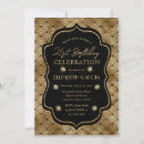 Search for gatsby birthday invitations Black gold