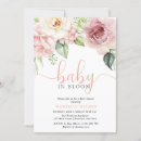Search for in bloom baby girl shower invitations Blush pink white