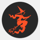 Search for witch on broomstick stickers Spooky
