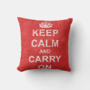 Search for keep calm and carry on pillows Motivational