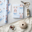 Search for blue and white rabbit wrapping paper Cute