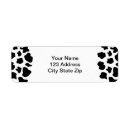Search for black and white cow return address labels Animal