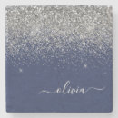 Search for navy blue and silver coasters Glitter