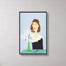 Search for snowflakes canvas prints White