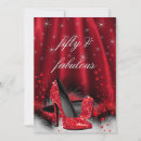 Search for black red silver birthday invitations Stylish