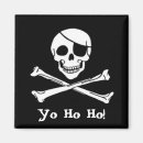 Recherche de drapeau pirate magnets Crâne et os