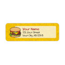 Search for burger return address labels Cartoon