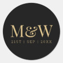 Search for black and gold monogram stickers Modern