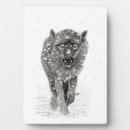 Recherche de portrait de loup plaques Faune