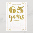 Search for 65th wedding anniversary invitations Gold