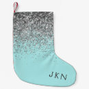Search for blue and silver christmas stockings Glitter