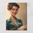 Search for waitresses postcards Ai generated