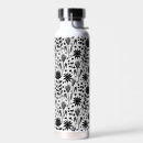 Search for quirky water bottles Black and white
