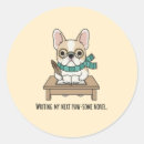Search for puppy with glasses stickers French bulldog