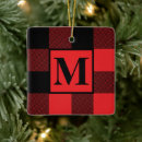 Search for red and black buffalo plaid ornaments Xmas