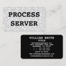 Search for processing business cards Law