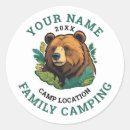 Search for bear family stickers Camping trip