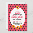 Search for lady bug baby shower invitations Polka dot