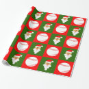 Search for baseball christmas wrapping paper Santa