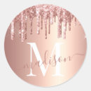 Search for gold foil monogram stickers Girly