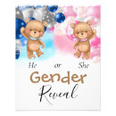 Search for gender reveal posters Teddy bear