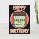 Recherche de monstre anniversaire cartes Frankenstein