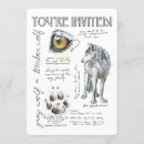 Recherche de loups invitations Aquarelle