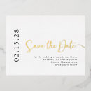 Search for gold foil save the dates Calligraphy