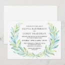 Search for laurel wreath wedding invitations Watercolor