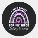 Search for purple rain stickers Awareness