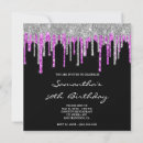 Search for magenta and silver invitations Elegant