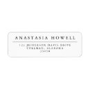 Search for simple black and white return address labels Minimal