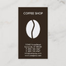 Recherche de de café faite sur commande cartes visite Restaurant