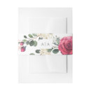 Search for floral wedding invitation belly bands Initials