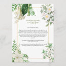Search for green gold wedding programs Botanical