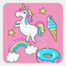 Search for funny unicorn stickers Doughnut
