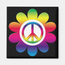 Recherche de fleurs hippies magnets Paix