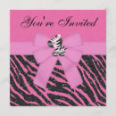 Search for zebra print and pink invitations For kids