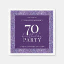 Search for 70th birthday napkins Glitter