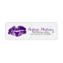 Search for purple damask return address labels Girly