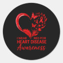 Search for heart disease ribbon stickers Awareness month