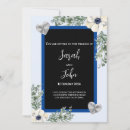 Search for navy blue silver white wedding invitations Floral