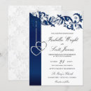 Search for blue heart invitations White