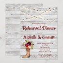 Search for western rehearsal dinner invitations Boho