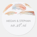 Search for feather wedding stickers Modern