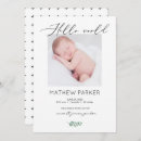 Search for hello world birth announcement cards Black and white
