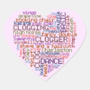 Recherche de coeur de danse autocollants Danseuse