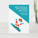 Search for funny skiing christmas cards Snowboard