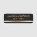Search for black and gold name tags Plastic with magnetic backing