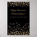 Search for retirement welcome signs Black and gold
